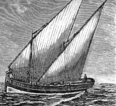 Caíque - antiga embarcação cujas origens supõe-se remontam aos fenícios